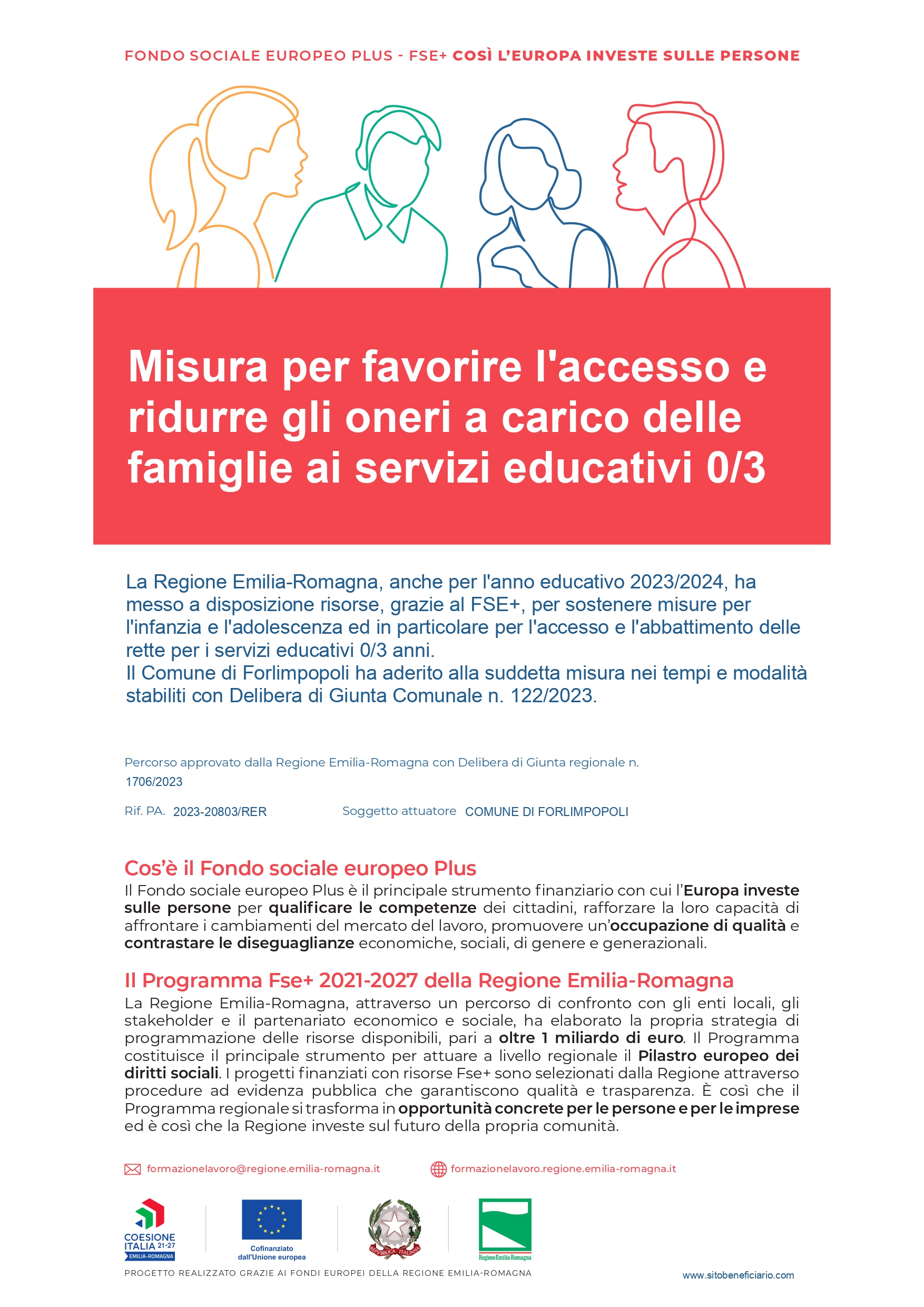 Misura per favorire l'accesso e ridurre gli oneri a carico delle famiglie ai servizi educativi 0/3