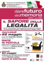 DARE FUTURO ALLA MEMORIA - IL SAPORE DELLA LEGALITA'